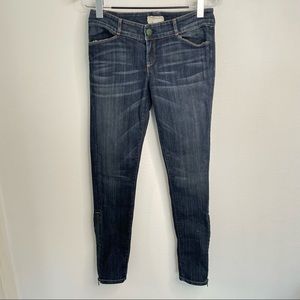CURRENT Elliott Jeans Size 26 Womens Skinny Ankle Zipper Dark Wash READ
